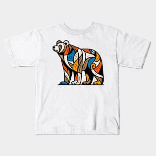 Bear illustration. Illustration of a bear in cubism style Kids T-Shirt